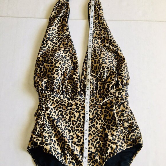 Nicole Miller One Piece Animal Print Swimsuit Size Small Wear It 6 Ways - Picture 9 of 10